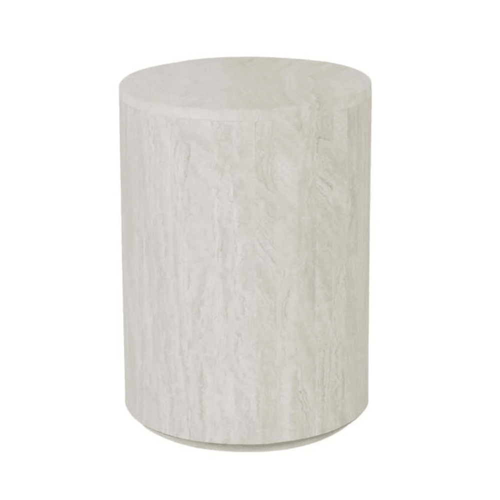 Elle Block Round Side Table - Gaudion Furniture