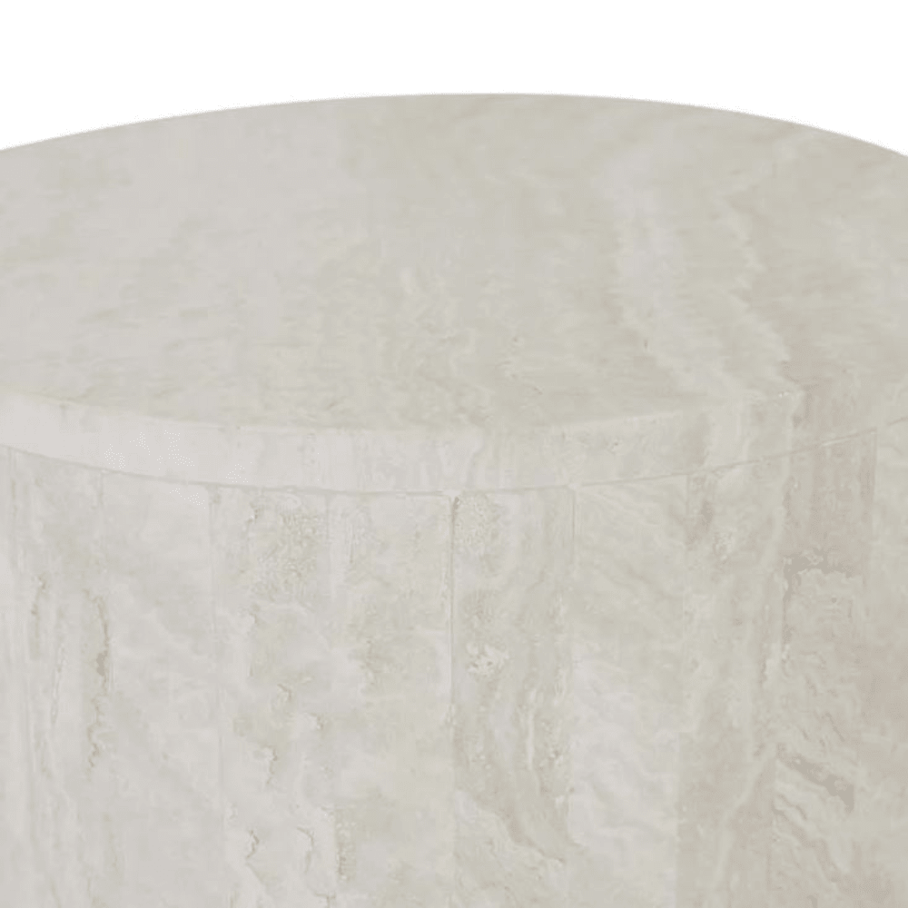 Elle Block Round Side Table - Gaudion Furniture