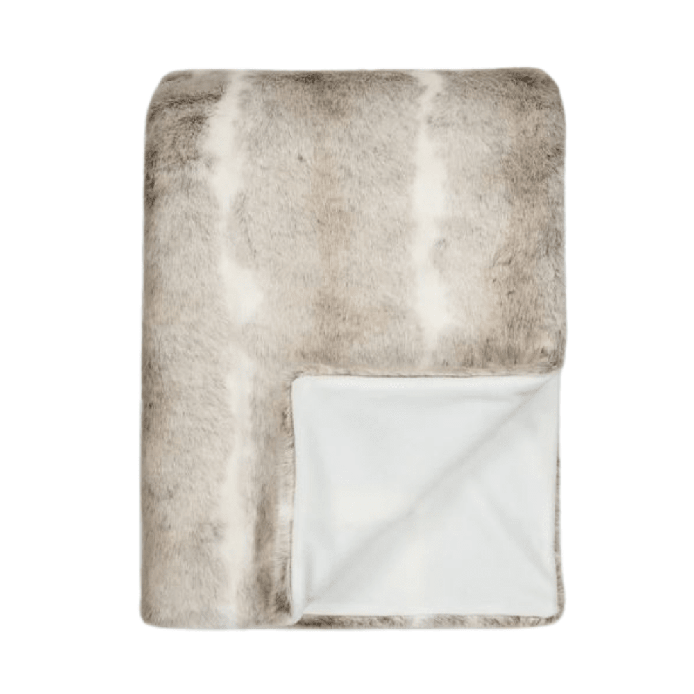 Fur Throw Silver Rabbit - Gaudion Furniture