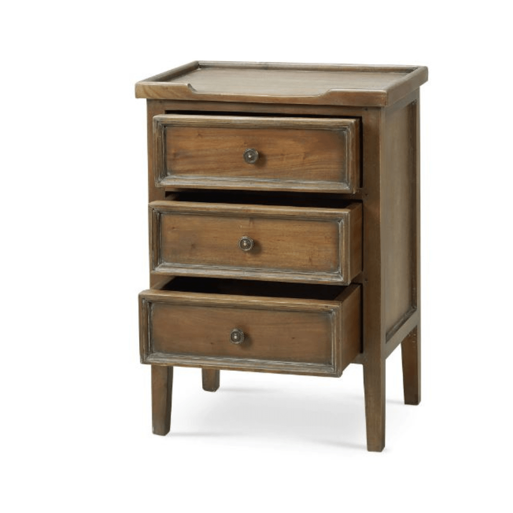 Gaudion Furniture 328 Bedside Table Manon 3 Drawer Bedside