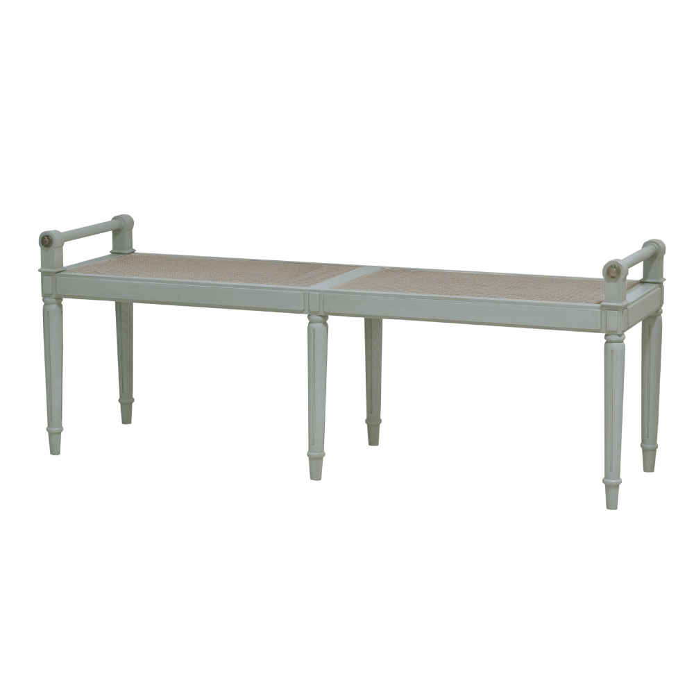 Matis Bench with Rattan mist grey 