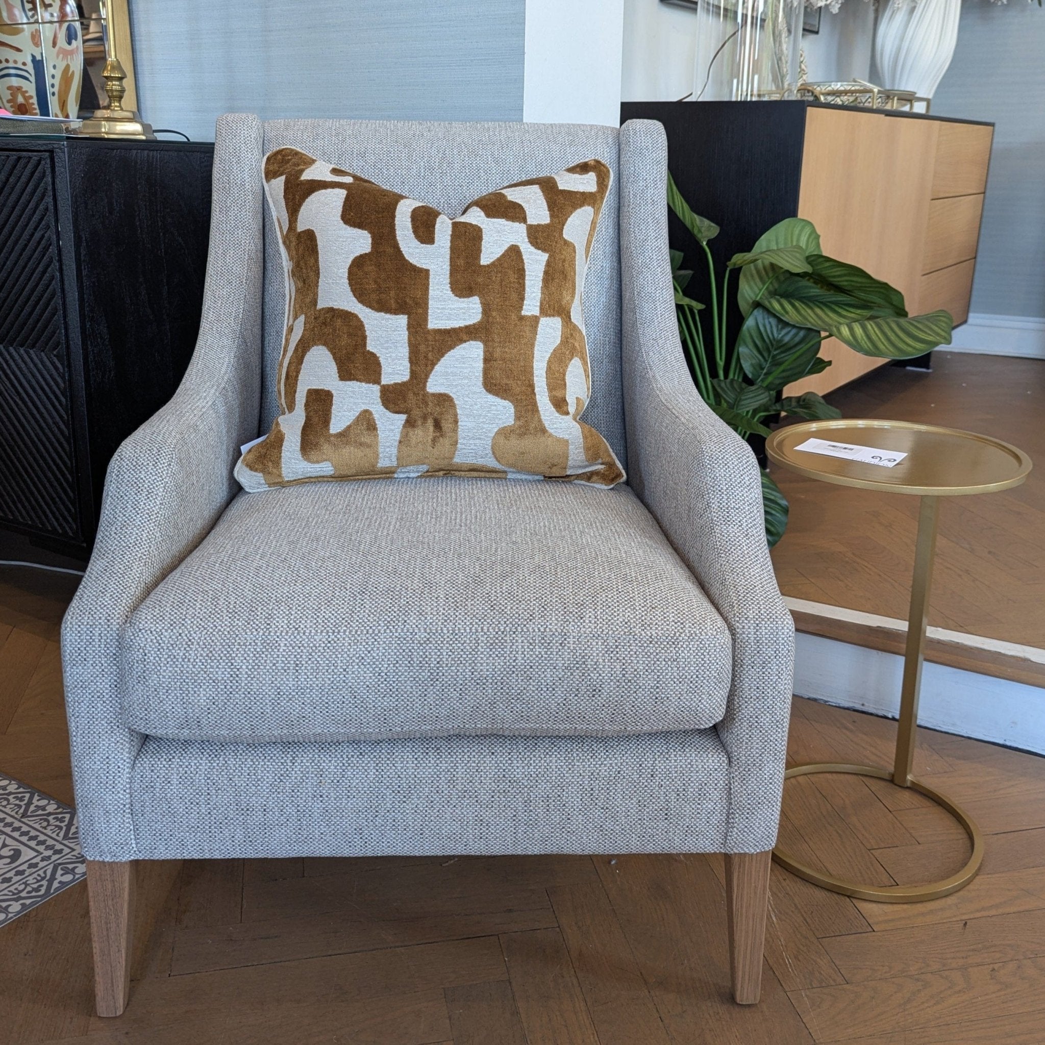 Julien Armchair in Leo Fabric SALE - Gaudion Furniture