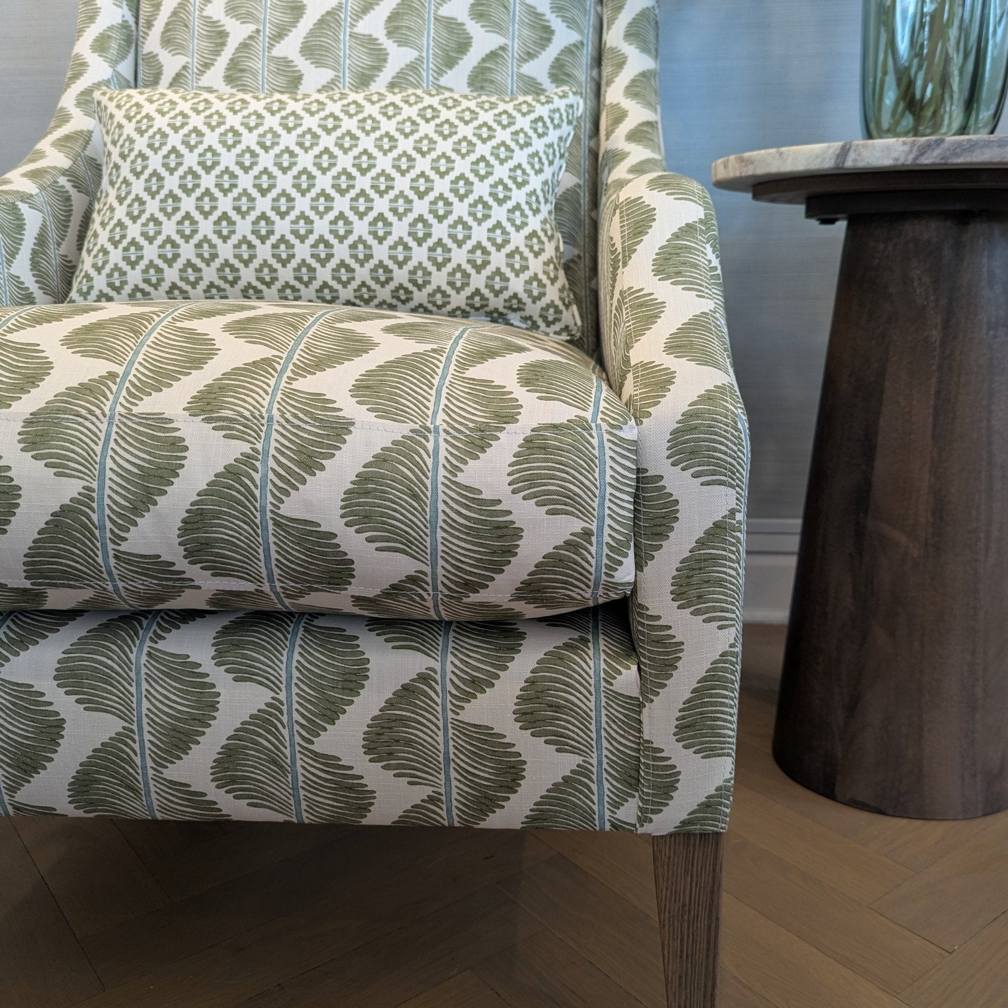 Julien Armchair Romo Matcha - Gaudion Furniture