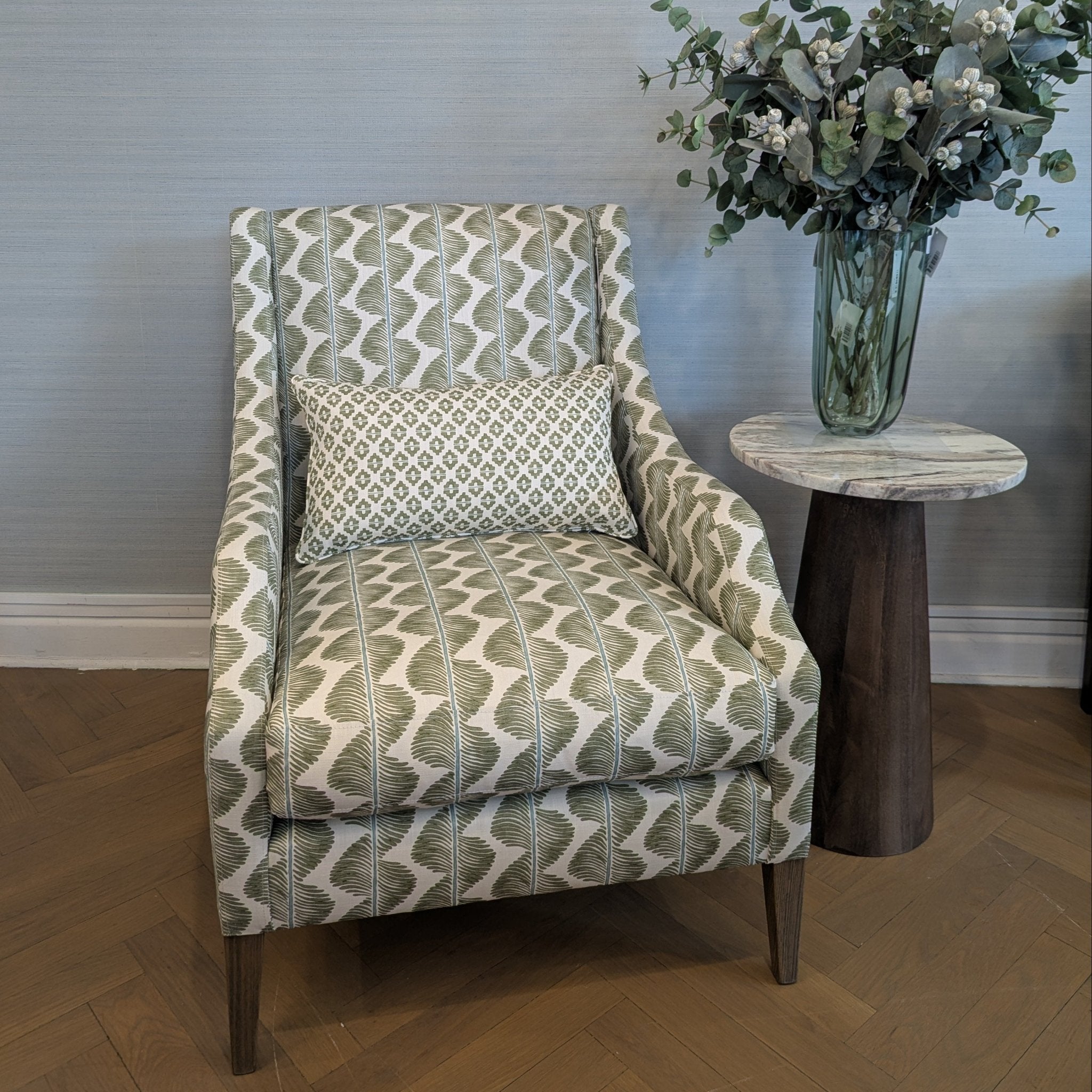 Julien Armchair Romo Matcha - Gaudion Furniture