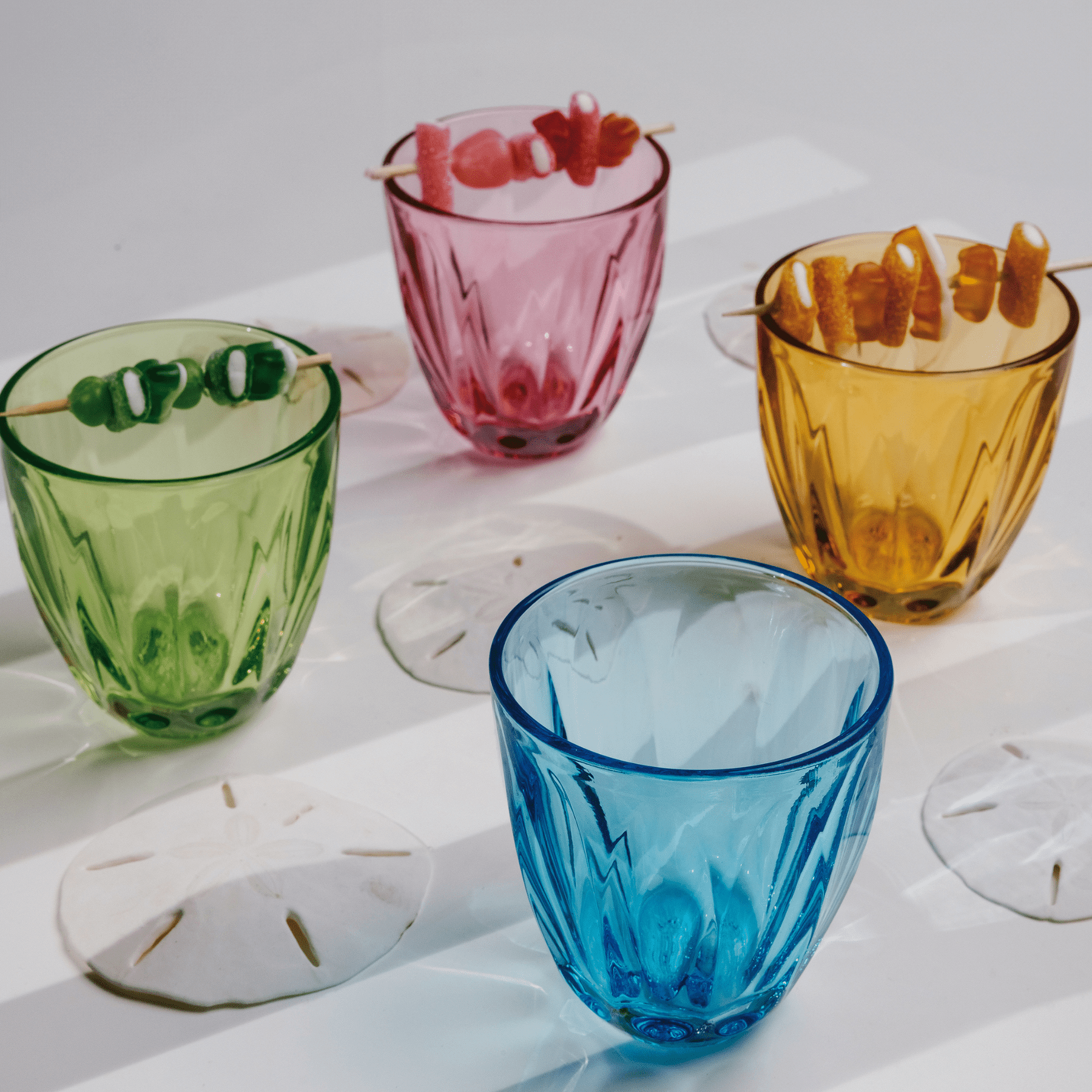 Lily Coloured Glass Set La Rochere- Gaudion Furniture