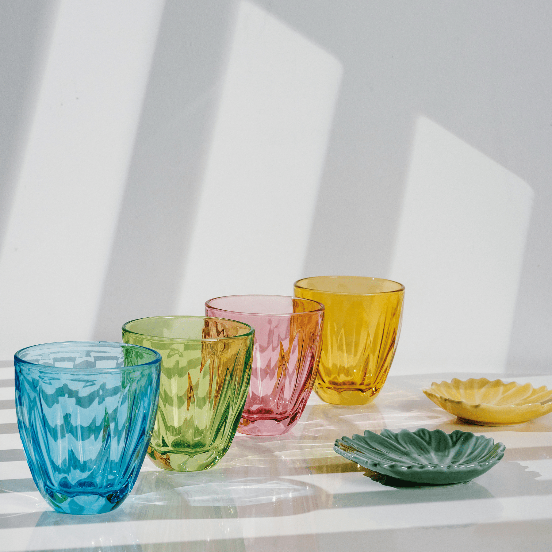-Lily Coloured Glass Set La Rochere Gaudion Furniture