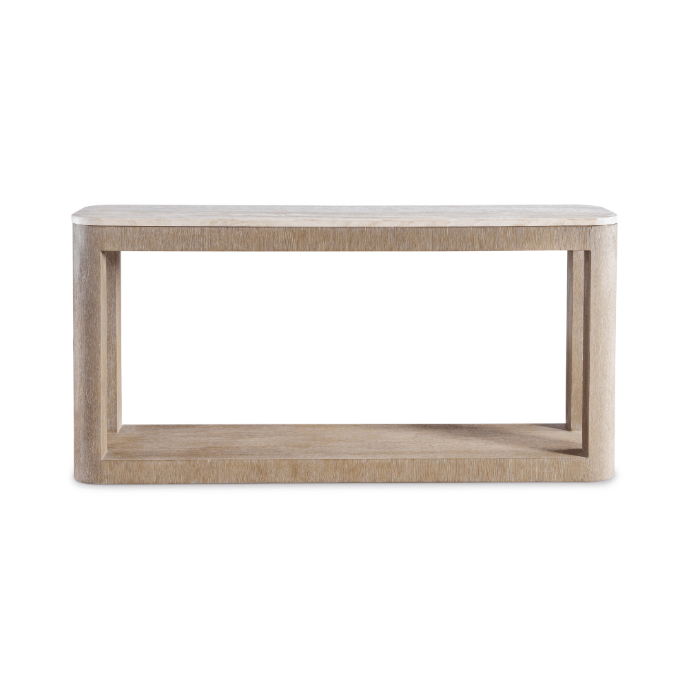 Loggia Console Table - Travertine & Oak
