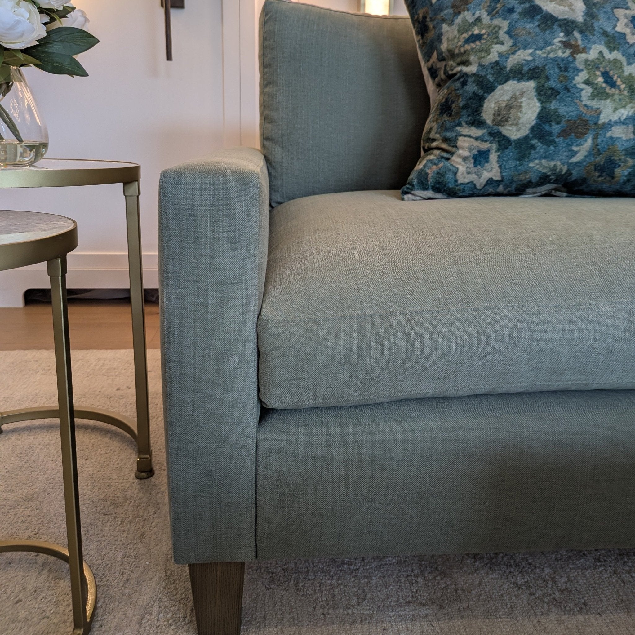 Manon Sofa Romo Thyme Green Fabric