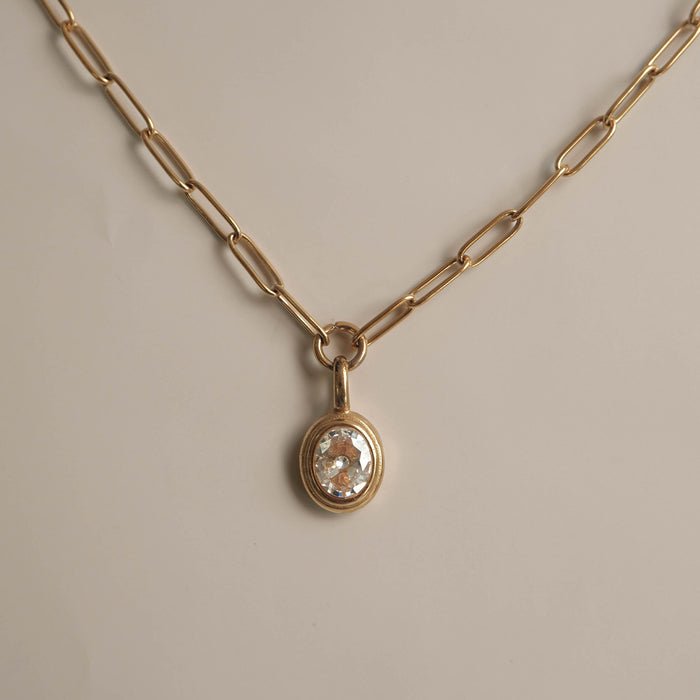 Margot Gold Necklace by Zahar – Cubic Zirconia - Gaudion Furniture