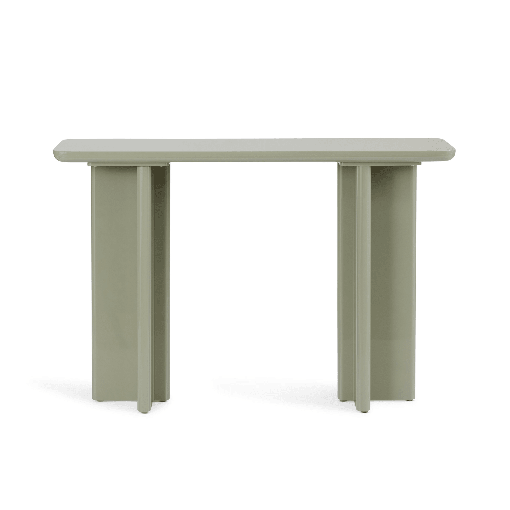 Olivia Modern Console in Sage Green - Gaudion Furniture