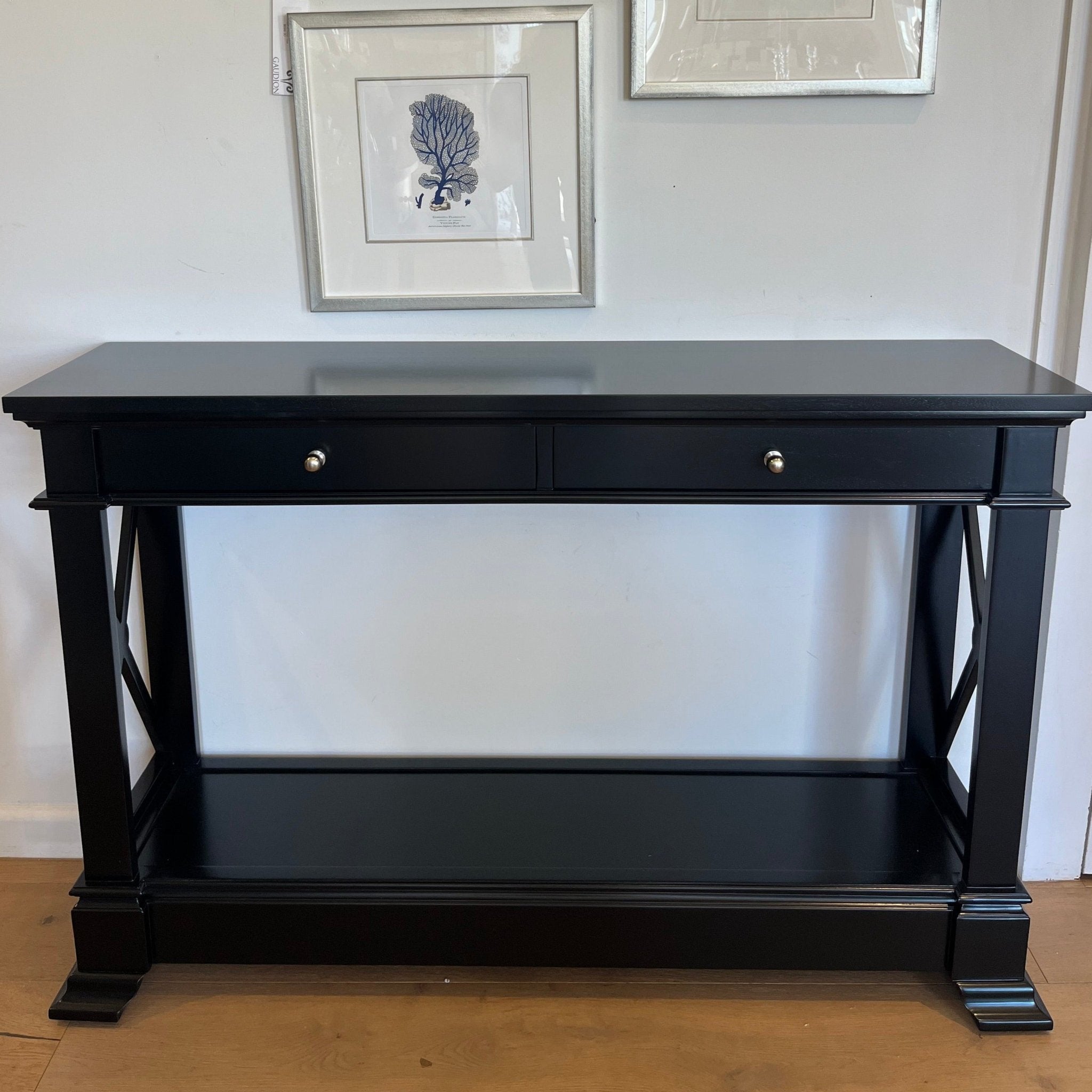 Oslo 2 drawer Hall Table 3 Colours - Gaudion Furniture