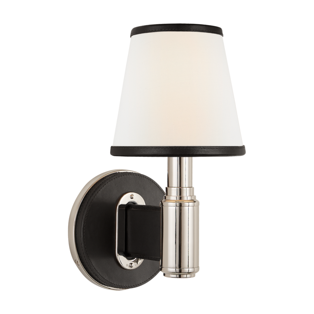 Ralph Lauren Riley Sconce with leather detailing. gaudion furniture