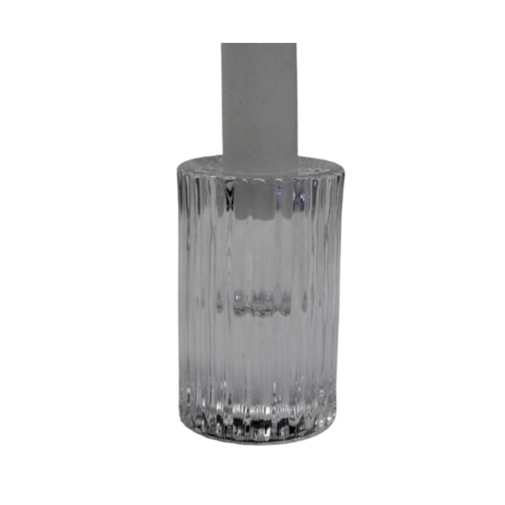 Ruffle Glass Candle Holders - 3 Sizes - Gaudion Furniture
