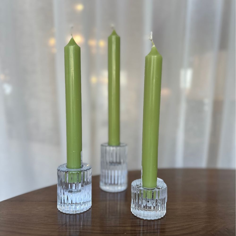 Ruffle Glass Candle Holders - 3 Sizes - Gaudion Furniture