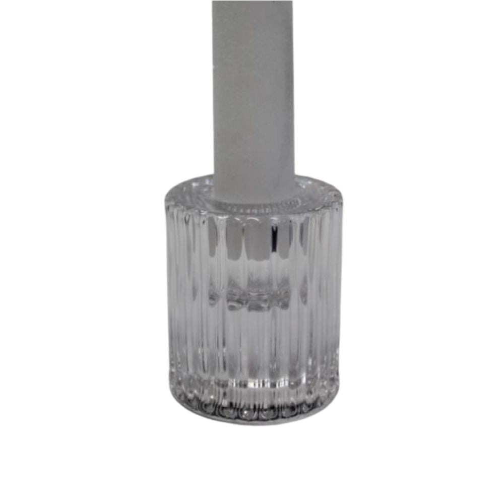 Ruffle Glass Candle Holders - 3 Sizes - Gaudion Furniture