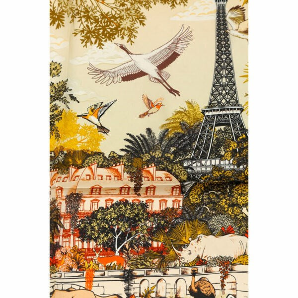 Silk scarf - Wild Paris Dark Green