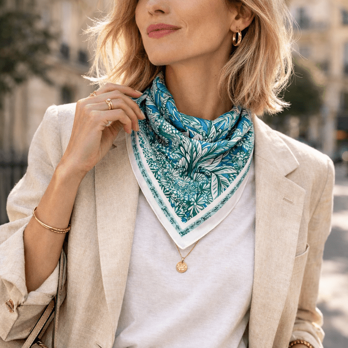 Silk Scarf - Panther Blue Jean - Gaudion Furniture