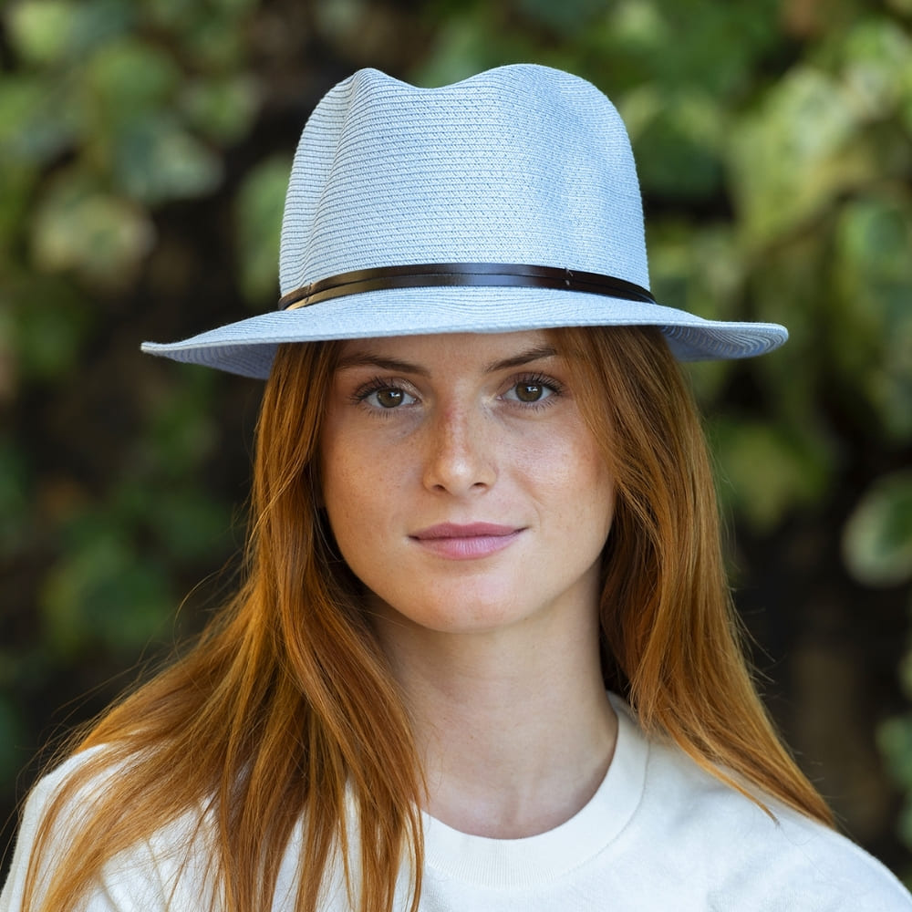 Travaux en Cours French Summer Hat Sky Blue