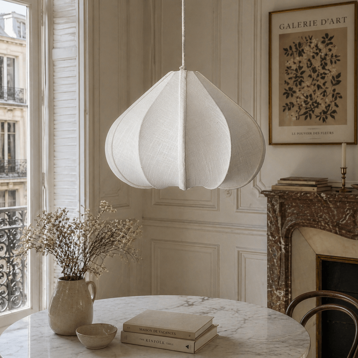 Theodore Chandelier Large White - Gaudion Furniture