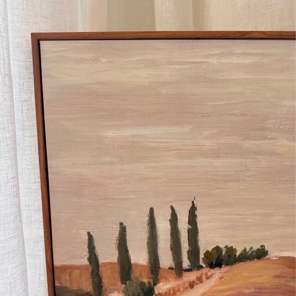 Tuscan Countryside Framed Canvas 70 x 100 cm - Gaudion Furniture