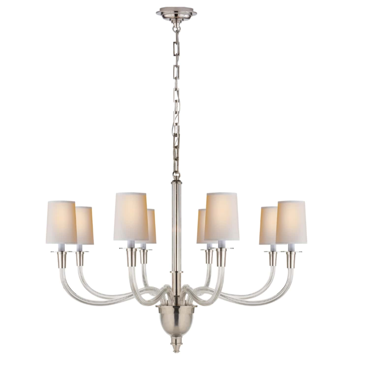 Vivian Large One Tier Chandelier 2 Finishes - Gaudion Furniture