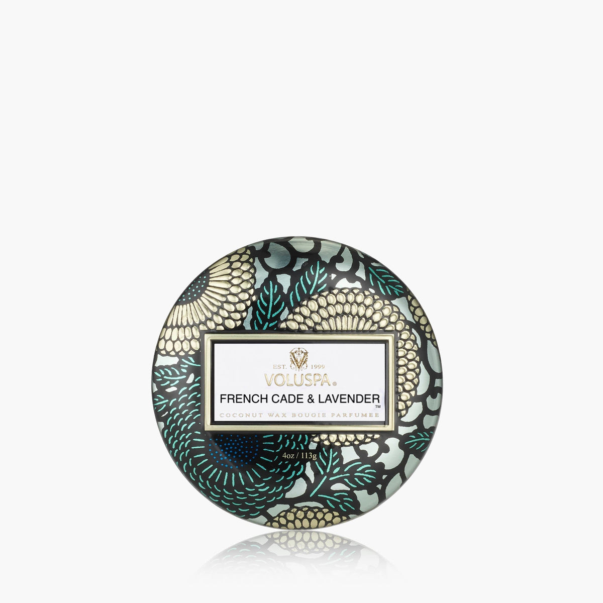 VOLUSPA French Cade & Lavender Mini Tin Candle - Gaudion Furniture