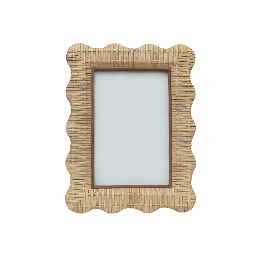 Wave Photo Frame 4 x 6 Inches Rattan