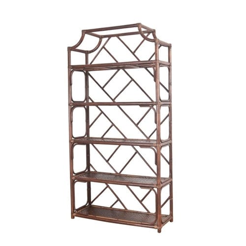 Xavier Furniture BOOK CASE Chippendale Rattan Shelves