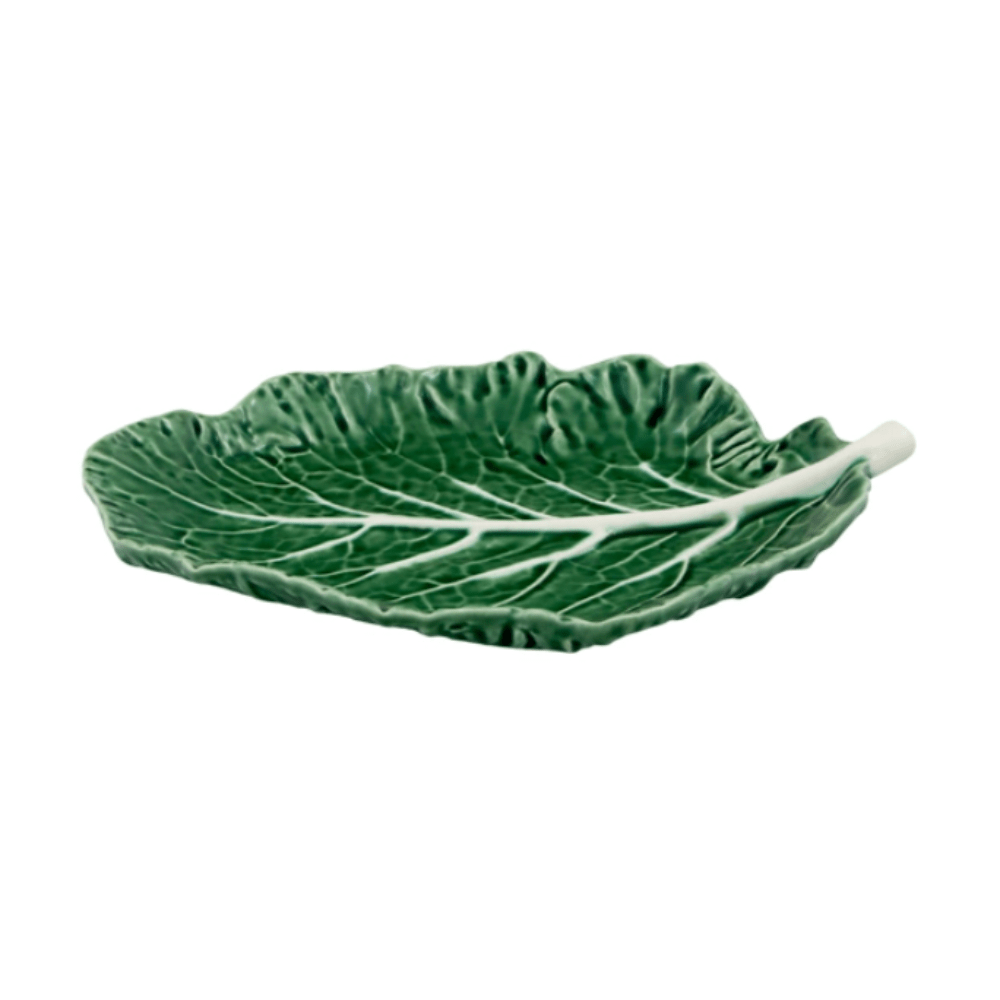 Bordallo Pinheiro PLATTER Bordallo Pinheiro Cabbage Leaf Platter 28