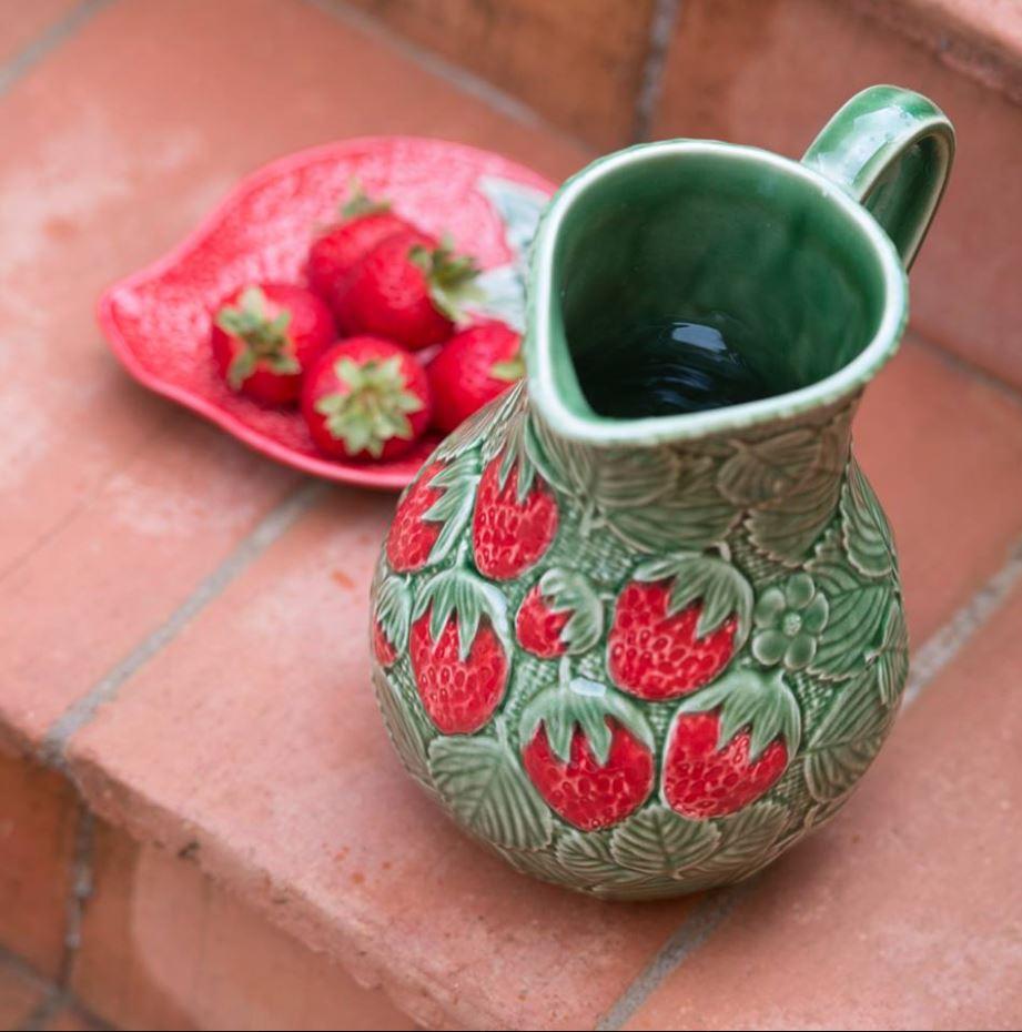 Bordallo Pinheiro Strawberry Jug - Gaudion Furniture