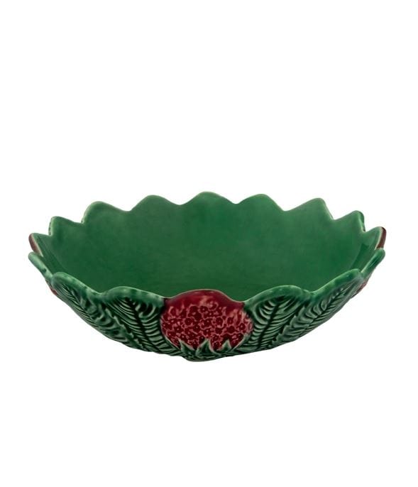 Bordallo Pinheiro Strawberry Scalloped Bowl - Gaudion Furniture