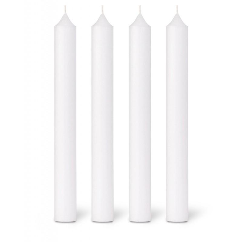 Bougies La Francaise Candles 1 x Pair White Dinner Candles Dinner Candles by Bougies La Francaise