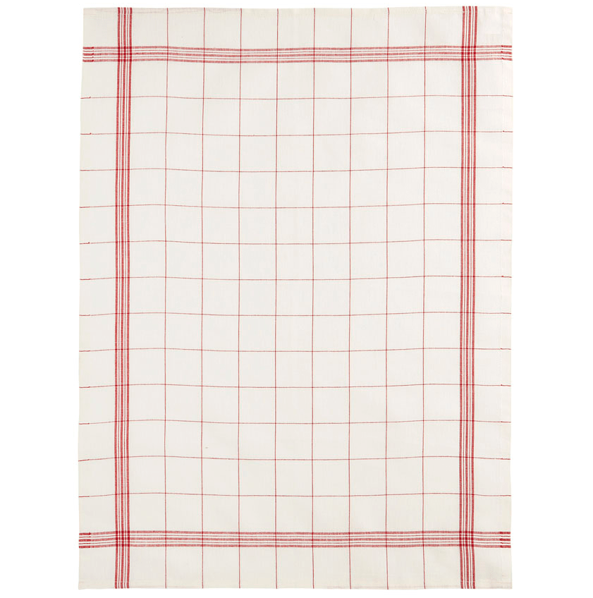 Charvet Editions Tea Towel 1 x Rouge French Check Tea Towel Tea Towel French Check 3 Colours