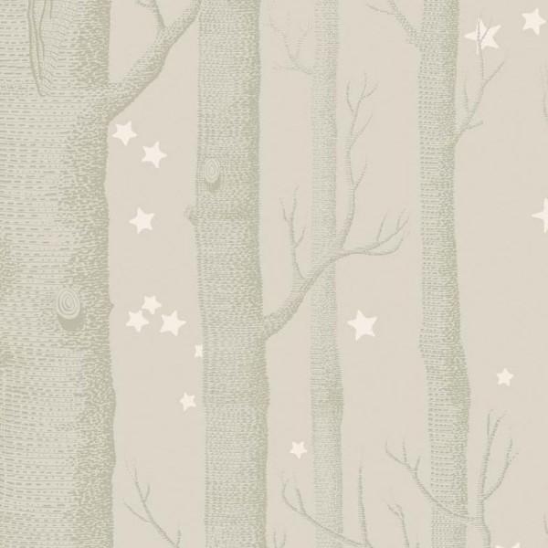Cole and Son Beige White Woods & Stars 103/11048 Wallpaper Roll Cole & Son Woods and Stars Wallpaper