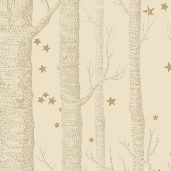 Cole and Son Wallpaper 1 x Gold Wood & Stars Wallpaper Roll Cole & Son Woods and Stars Wallpaper