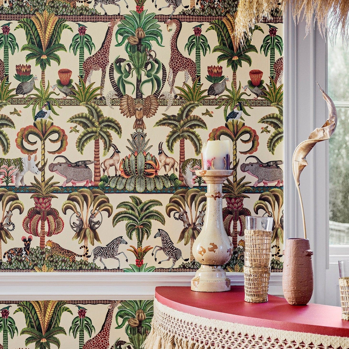 Cole & Son Ardmore Jabula Afrika Kingdom Wallpaper 3 Colours - Gaudion Furniture