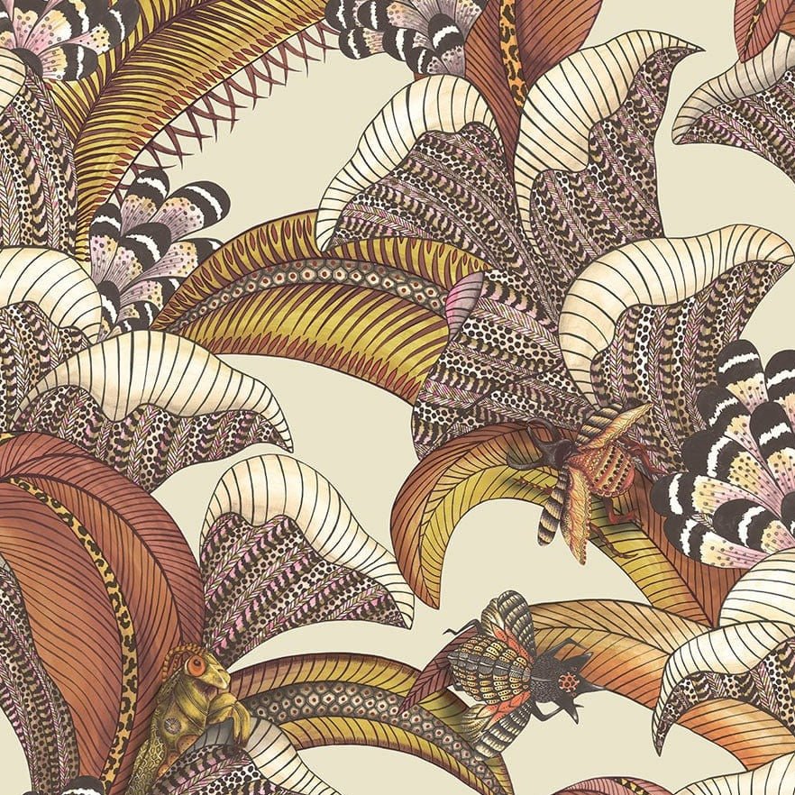 Cole & Son Ardmore Jabula Hoopoe Leaves Wallpaper 7 Colours - Gaudion Furniture
