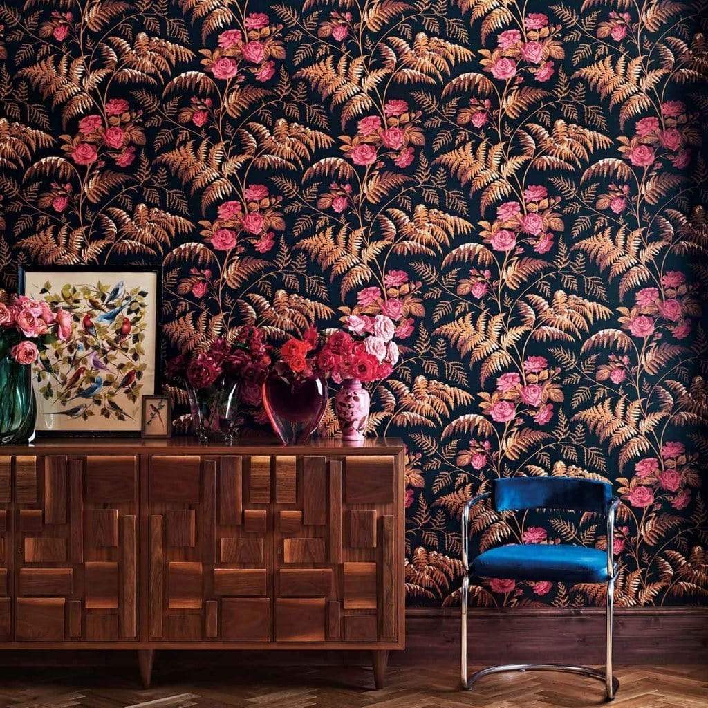 Cole & Son Botanical Botanica Rose Wallpaper 3 Colours - Gaudion Furniture