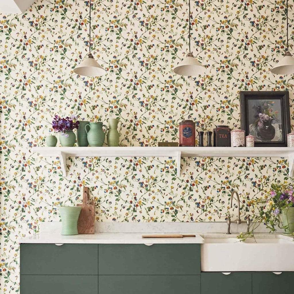 Cole & Son Botanical Botanica Sweet Pea Wallpaper 6 Colours - Gaudion Furniture