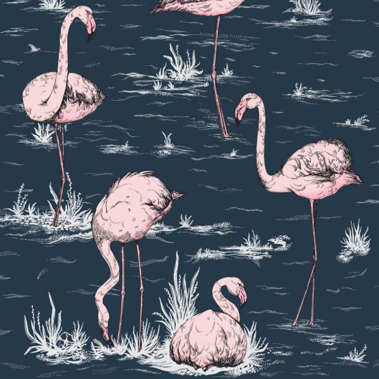 Cole & Son Flamingos Wallpaper 6 Colours - Gaudion Furniture