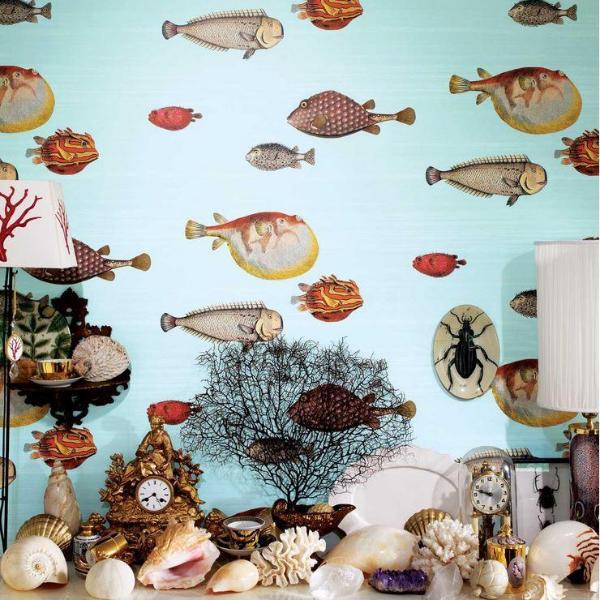 Cole & Son Fornasetti Acquario Wallpaper 5 Colours - Gaudion Furniture