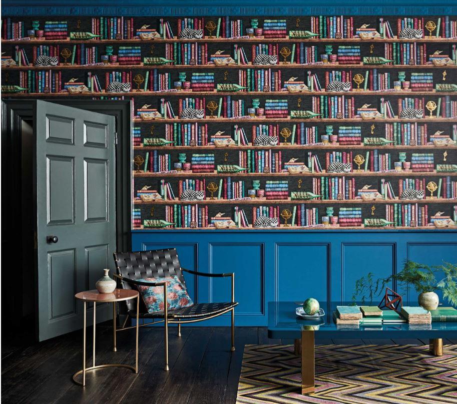 Cole & Son Fornasetti Libreria Wallpaper - Gaudion Furniture