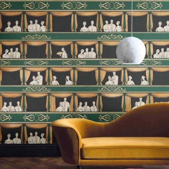 Cole & Son Fornasetti Teatro Wallpaper 3 Colours - Gaudion Furniture