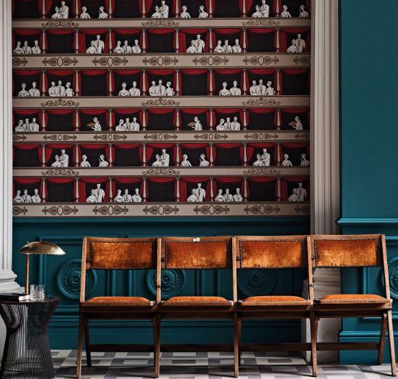Cole & Son Fornasetti Teatro Wallpaper 3 Colours - Gaudion Furniture