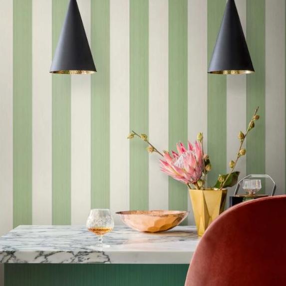 Cole & Son Marquee Stripes Jaspe Stripe Wallpaper 8 Colours - Gaudion Furniture
