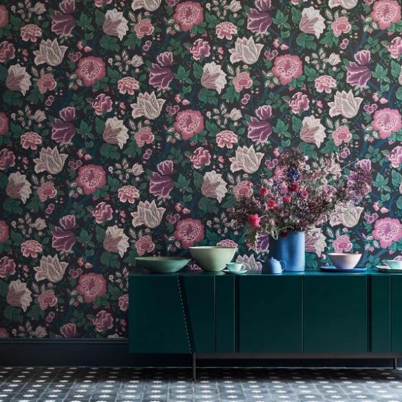 Cole & Son The Pearwood Midsummer Bloom Wallpaper - Gaudion Furniture