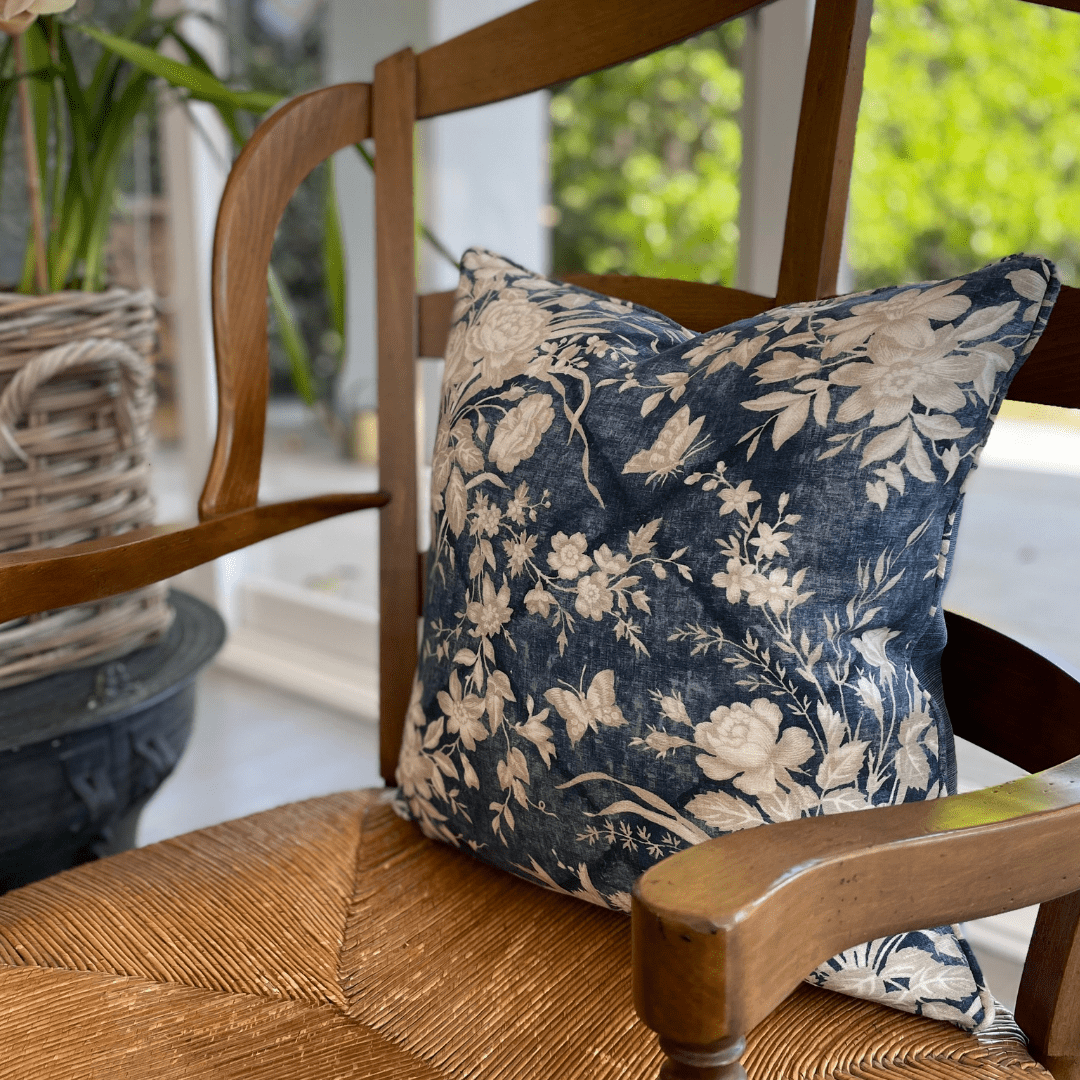 Cushion in Ralph Lauren Eliza Blue - Gaudion Furniture