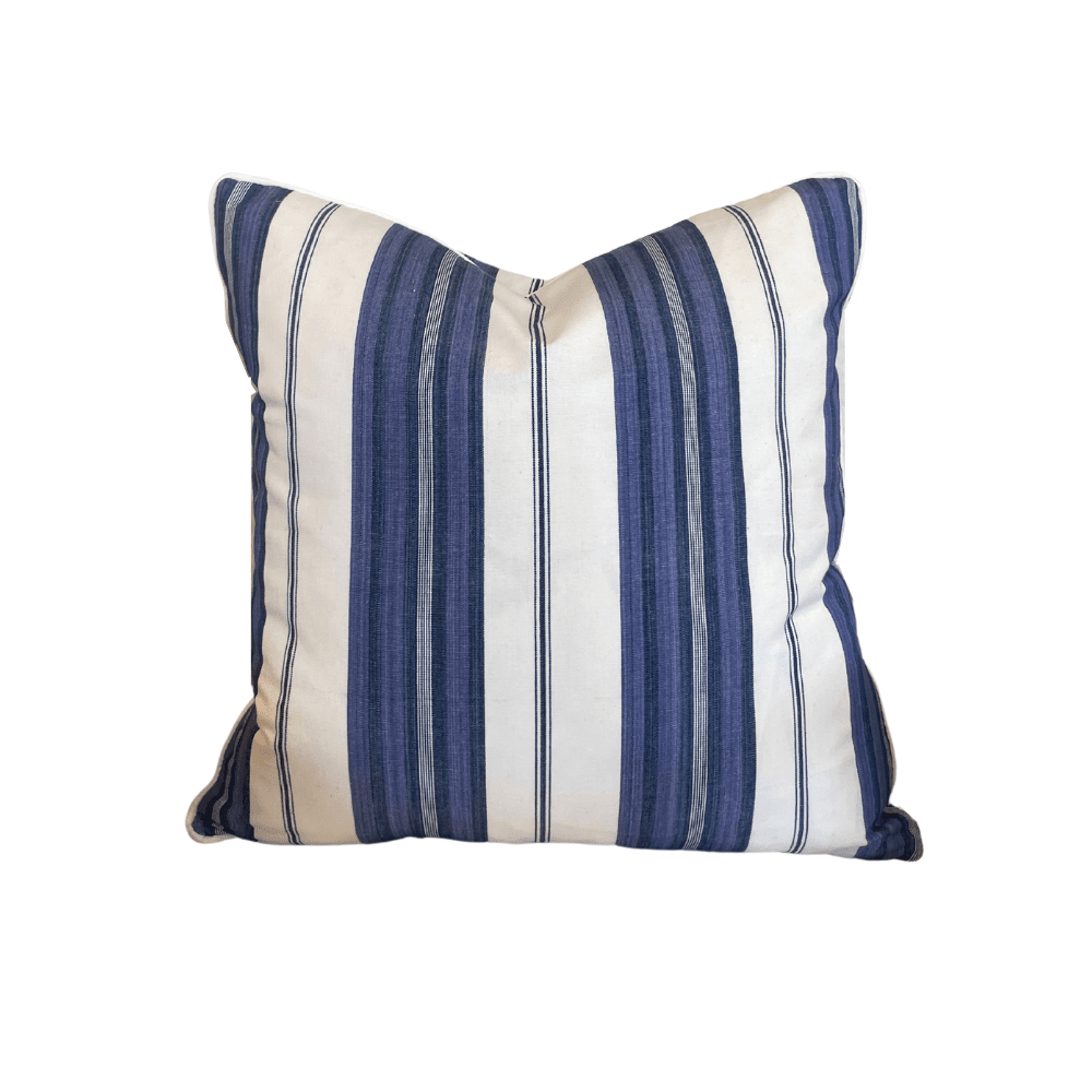 Cushion in Ralph Lauren Joelle Ticking - Gaudion Furniture