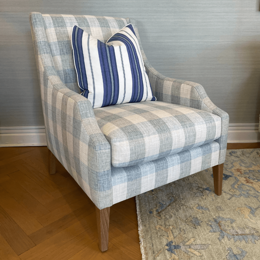 Cushion in Ralph Lauren Joelle Ticking - Gaudion Furniture