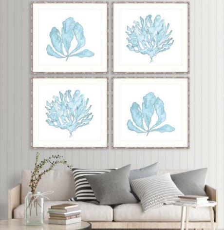 Designer Boys Pale Blue Coral I Print - Gaudion Furniture